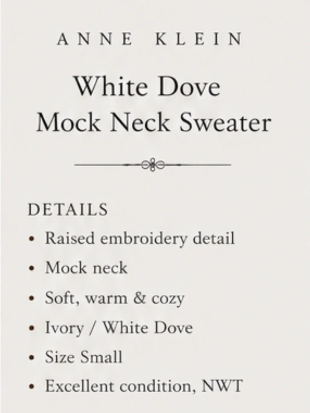 Anne Klein soft cable